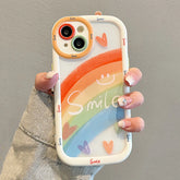 Cute Rainbow Love Heart Smile Phone Case for iPhone